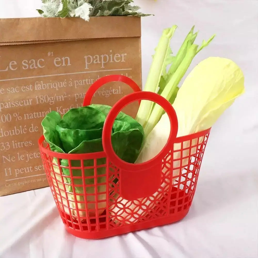 panier maille bleu vert moderne rangement jouets accessoires salle bain empilable plastique rouge jaune