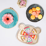 plateau bois ours moderne plateau fromage anniversaire enfant décoration fête charcuterie biscuits