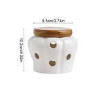 pots stockage ail céramique texturé forme cactus moderne bouchon bois trou