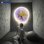 Applique murale LED lune terre design moderne