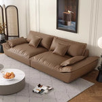 canapé d'angle simili cuir noir moderne coussins doux 180cm 210cm