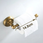 accessoires salle bain bronze doré classique finement ciselé serviette suspendue porte savon porte rouleau