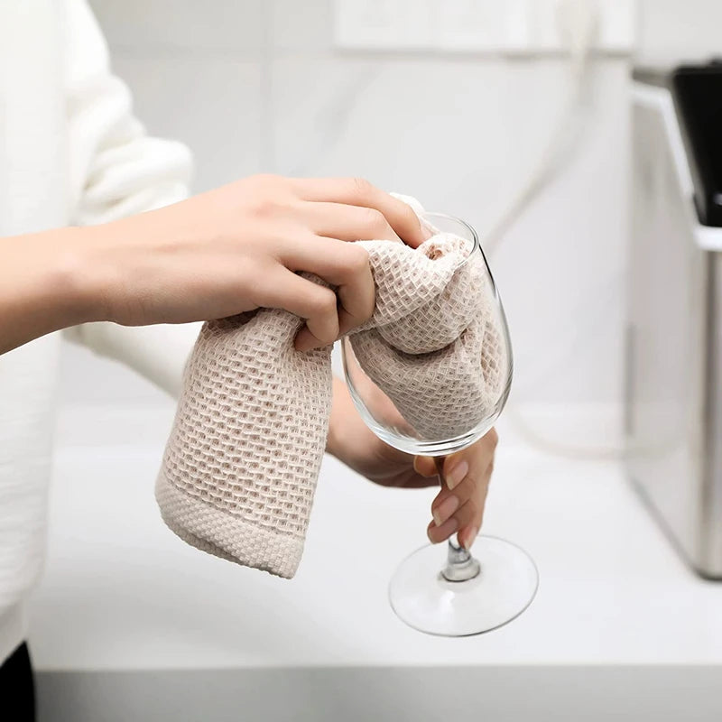 serviettes cuisine ultra douces coton beige gris blanc modernes absorbantes maison cuisine