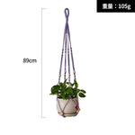 support plante suspendue macramé blanc violet noir artisanal boho anneau pot plante 100cm 90cm