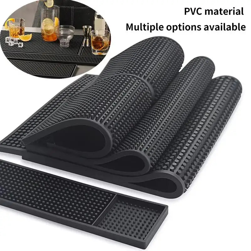 tapis bar perforé noir moderne durable antidérapant vinyle maison service