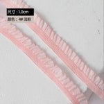 ruban plissé élastique polyester noir rouge gris beige rose blanc classique