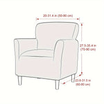 housse fauteuil jacquard carreaux moderne bleu beige gris extensible adhésif