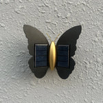 applique murale papillon led solaire moderne noire dorée extérieure adhésive on off