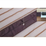 rideau porte marron clair beige rayures horizontales moderne adhésif opacité été maison ventilation anti