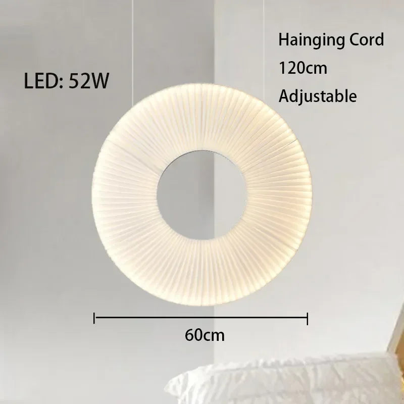 lampes suspendues modernes blanc crème rayures verticales salon chambre hall