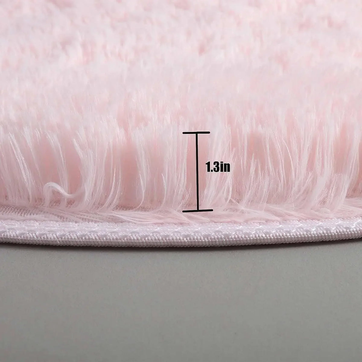 tapis rond peluche douce moderne rose clair salon chambre extérieur blanc opacité adhésif