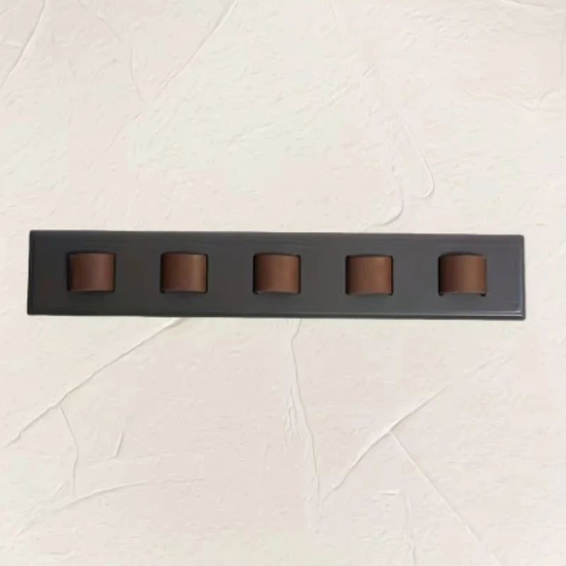 organisateur mural bois clair noir lunettes accessoires cravate clés minimaliste moderne fixations adhésives supports