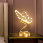 lampe table moderne papillon or transparent minimaliste basse consommation led