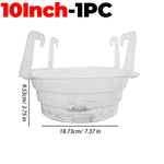 plateau suspendu cache pot transparent moderne pot fleurs crochets métalliques pratique 10 12 pouces