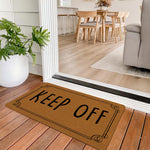 tapis d'entrée marron clair motif rectangulaire bordure décorative texture naturelle anti dérapant classiqueextérieurintérieurresistant