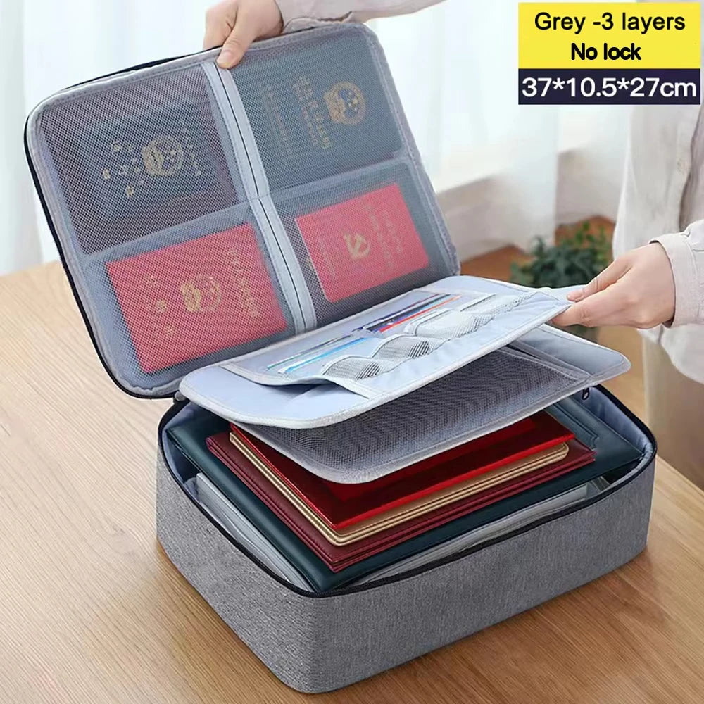 valise rangement noir tissu texturé moderne poignée amovible fermeture glissière serrure combinée portable officeécole
