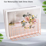 porte revues métal argenté rose gold moderne minimaliste grille mailles regulieres