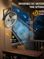 ventilateur mural noir grille métallique moderne réglable télécommande led 120v 240v