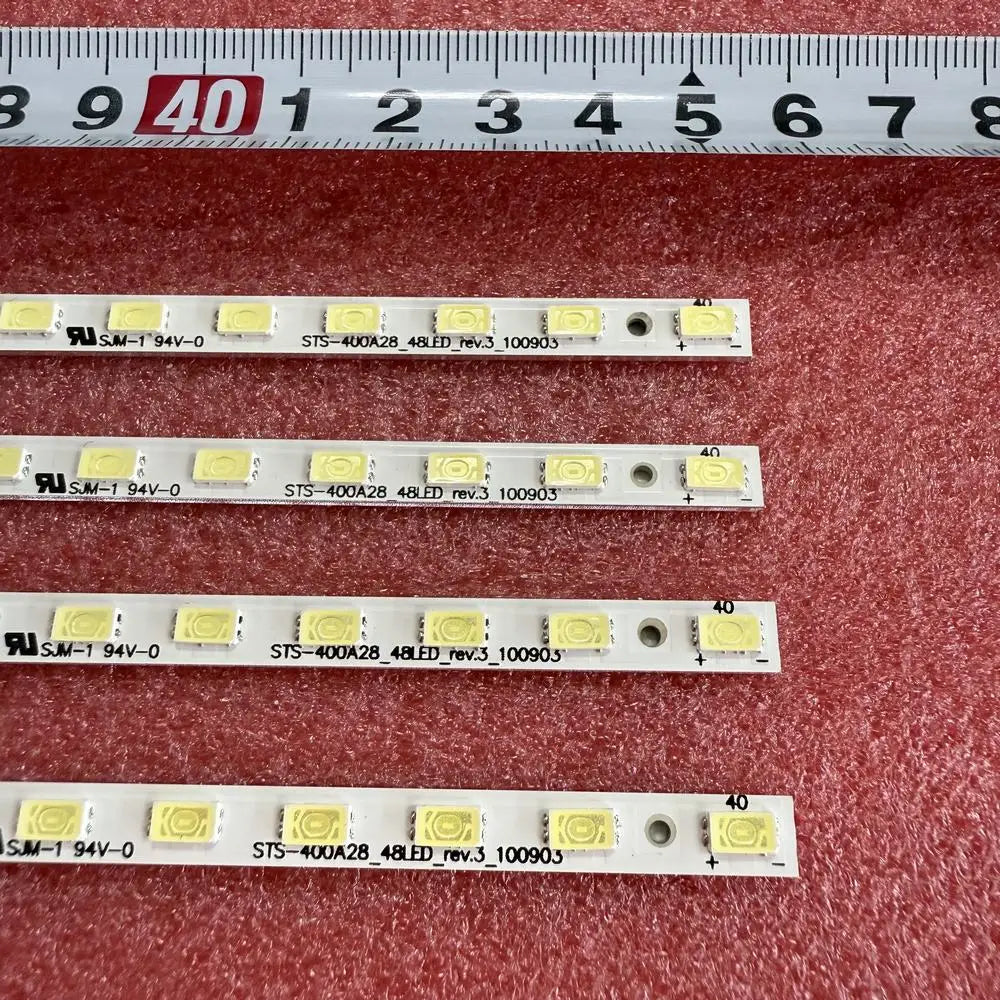 ruban led blanc carrés jaunes moderne 40cm 40leds 20pcs connecteurs électriques