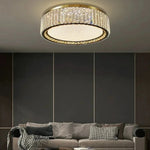 plafonnier moderne élégant or blanc strass brillant lumiere remote dimmable 4200K 3000K 6000K