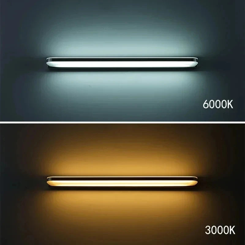éclairage mural moderne minimaliste led noir argenté fixé mur sans perçage chambre cuisine étude