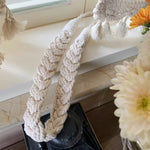 corde tressée artisanale motif régulier opaque rustique beigeclair chambre salon decoration
