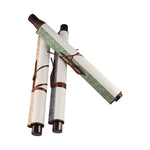 rouleau papier peint imprimé floral ruban fixé traditionnel décoration maison blanc vert suspendu