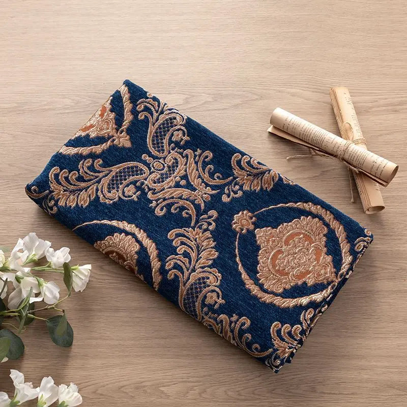 serviette tissu chenille 100 polyester floral rouge élégante classique résistante bricolage sofa matériau