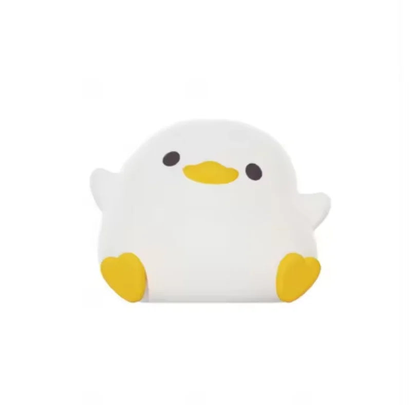 veilleuse canard blanc jaune coeurs moderne enfantine adhésive rechargeable usb tactile