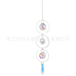 guirlande décorative cristaux célestes soleil lune étoile arc ciel chaîne métallique boho