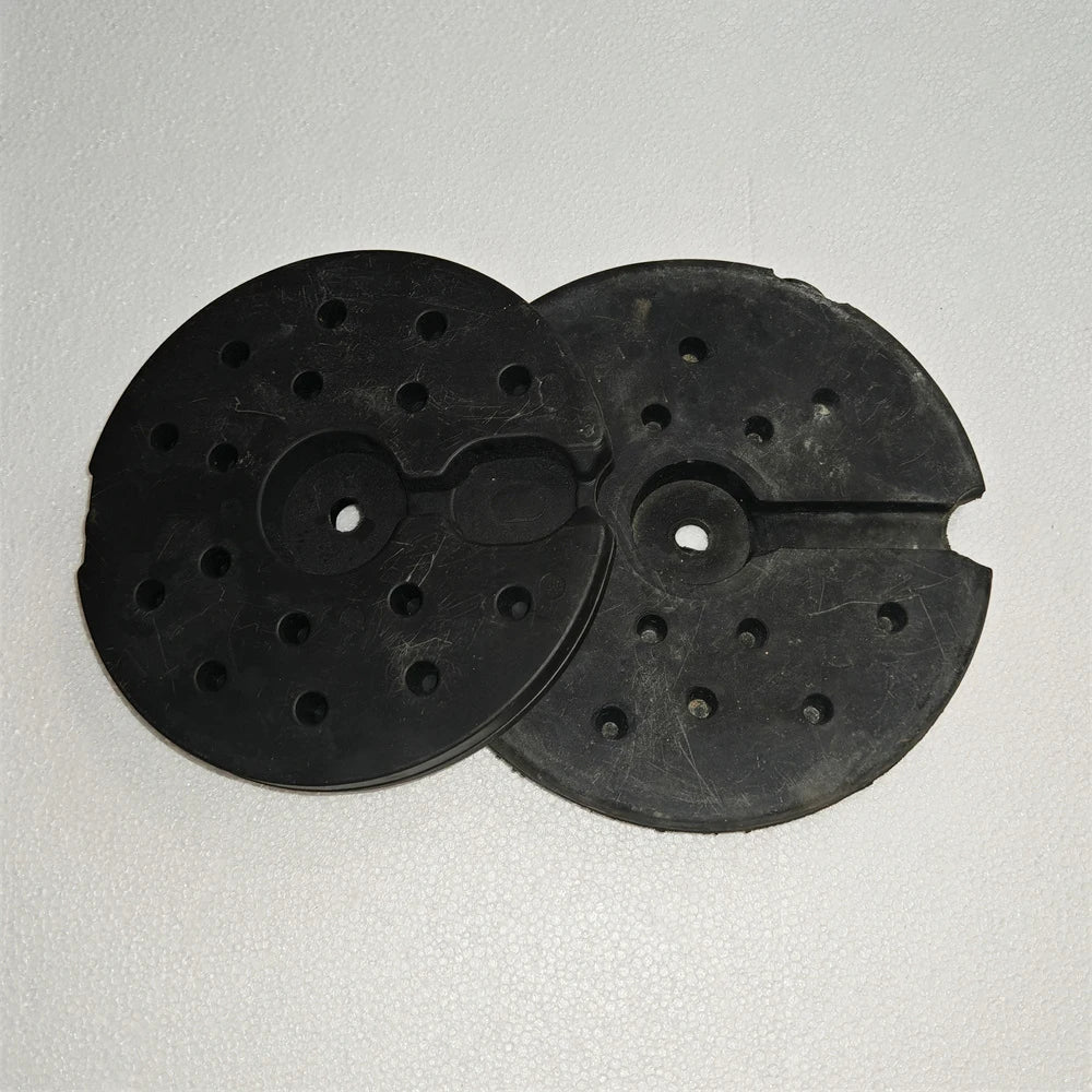 contrepoids base lampe table sol noir rond lisse perforations moderne fixations bloque poids