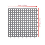 tapis douche blanc gris perforé moderne imperméable drainage antidérapant salle bain