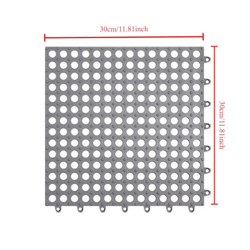 tapis douche blanc gris perforé moderne imperméable drainage antidérapant salle bain