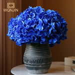 bouquet artificiel hortensia bleu rose blanc moderne vase