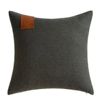 housse coussin moderne géométrique bleu marine marron gris 40x40 50x50 cm polyester coton