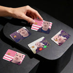 cartes visite personnalisables adhésives anti rayures motifs étoiles porc paysages modernes