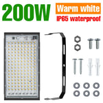 projecteur led extérieur ip65 blanc moderne câbles alimentation 220v 100w 200w 50w