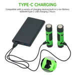 lampe frontale rechargeable led vert clair cou 120 degrés ajustable collier portable nuit lecture