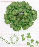 guirlande artificielle vigne soie extérieure feuilles vertes naturel accrochable fête maison decoration