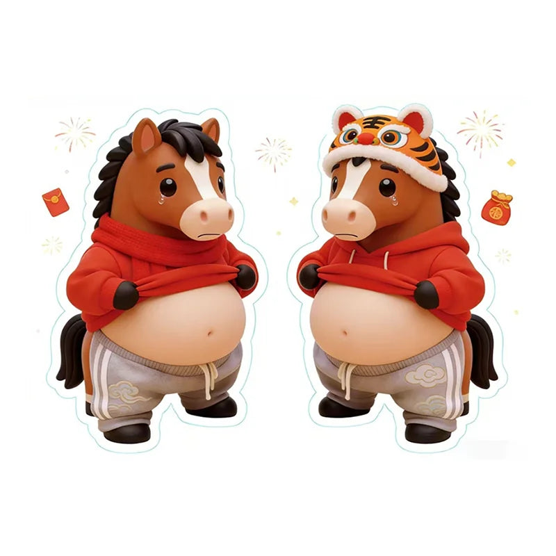 autocollants 3D animaux cartoon orange noir beige gris stickers téléphone réfrigérateur porte