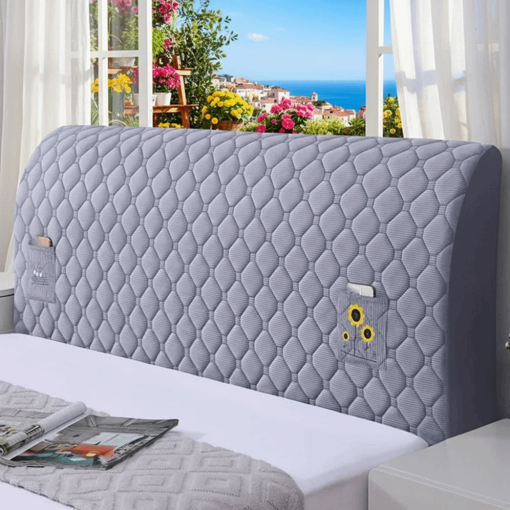 protège tête lit vert clair gris bleu texture géométrique moderne adhésif 120cm 150cm 180cm