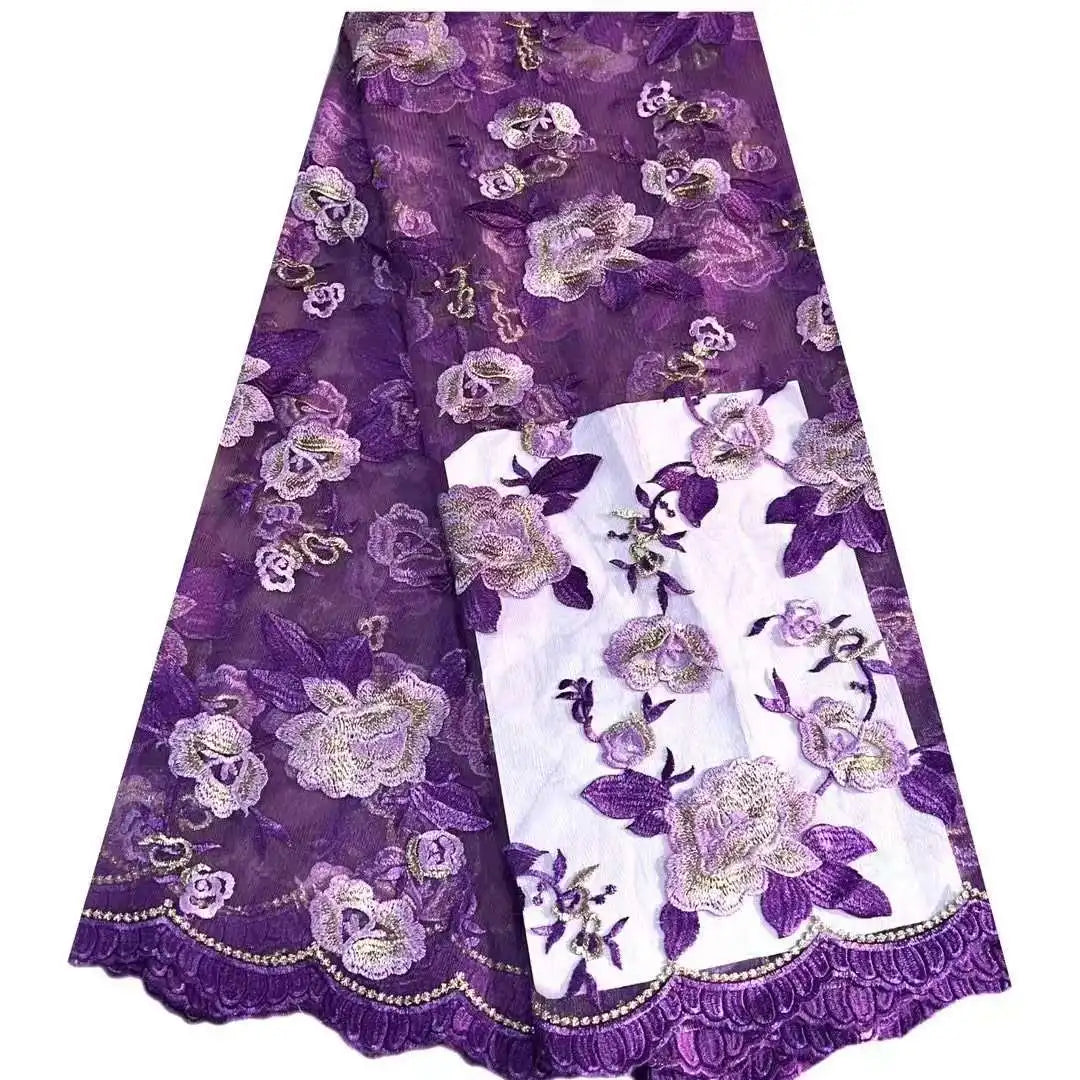 tissu tulle brodé fleurs rouge rose violet transparent occasion importante robe soirée cérémonie