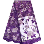 tissu tulle brodé fleurs rouge rose violet transparent occasion importante robe soirée cérémonie