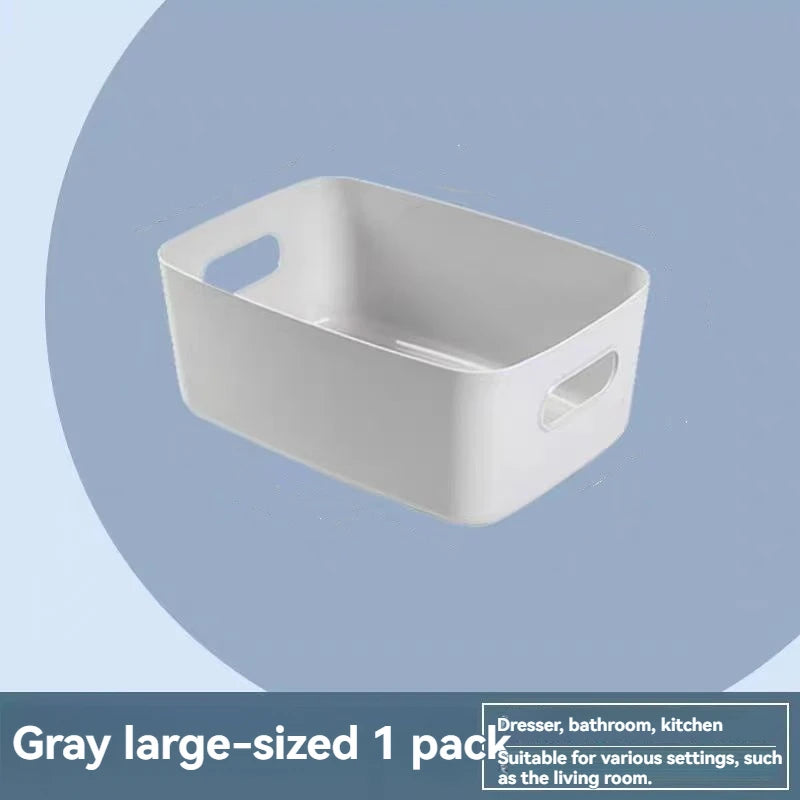 boîtes rangement moderne boîtes bacs plastique opaques couleurs variées beige blanc orange bleu sans