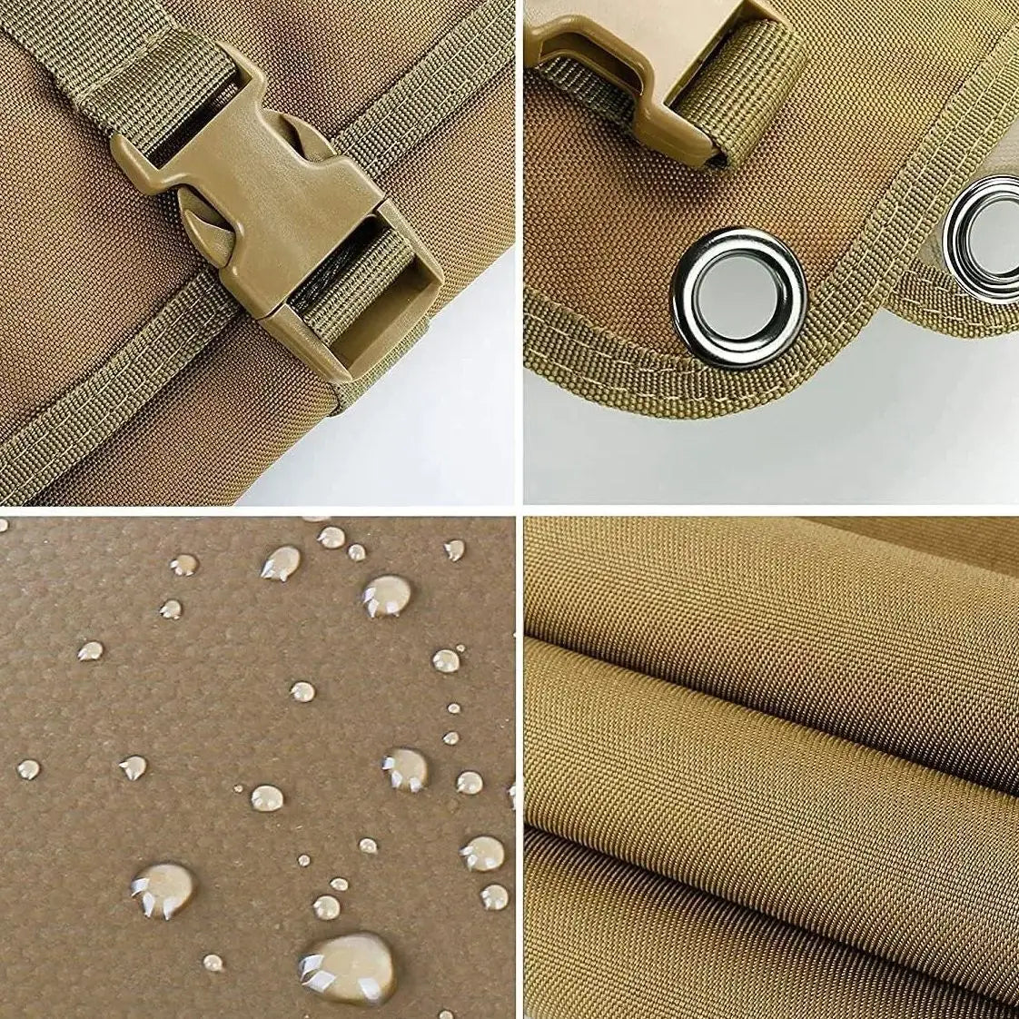 tapis pliable militaire oxford 600d tissu uni résistant sangles kaki vert olive