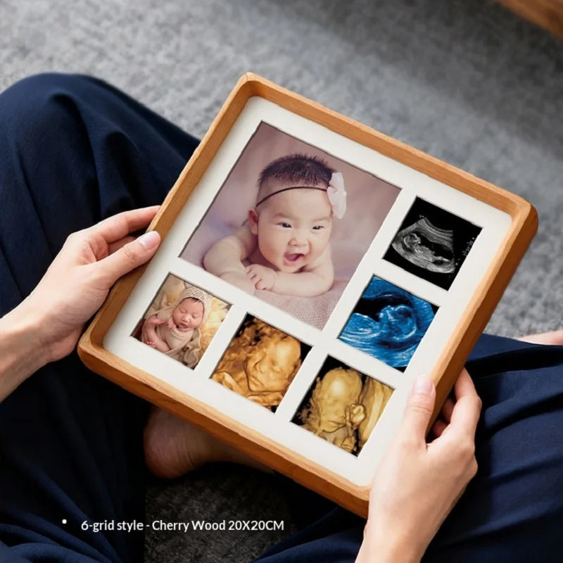 cadre photo bois clair moderne compartiments compartiments compartiments decoration intérieure souvenirs mariage portraits famille