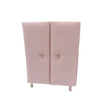 présentoir bijoux velours rose canapé armoire ensemble miniatures classiques pieds métalliques