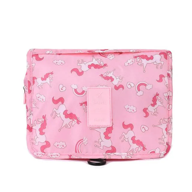 sac toilette voyage crochet suspension poignée rangement cosmétiques salle bain