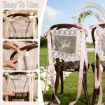 décoration mariage chaises rubans dentelle satin romantique événement anniversaire fiançailles