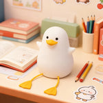 lampe chevet canard blanc jaune mignon rechargeable tactile réglable usb moderne adhésif
